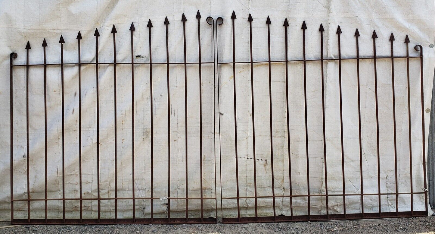 Pair of Tall & Wide Iron Driveway Property Gates 69" Wide by 72" Tall GA9467