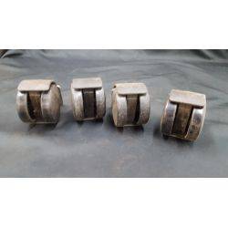 Set of 4 Steel Base Casters Wheels #GA4278