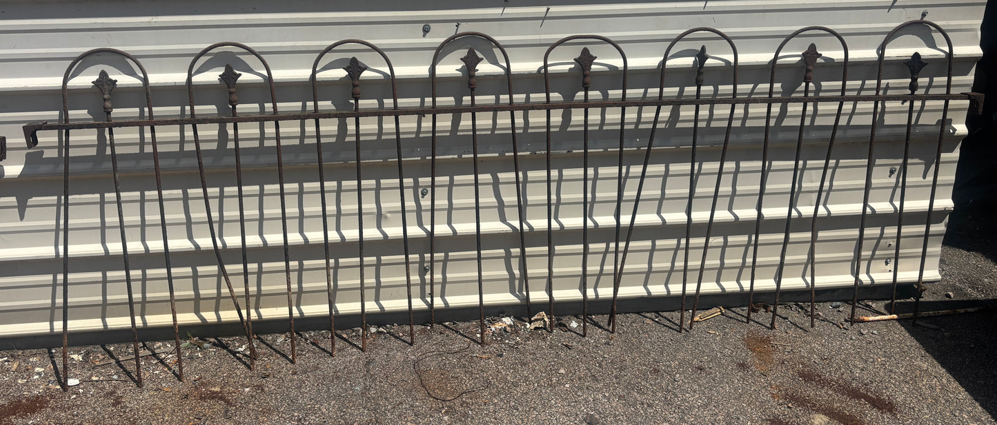 59 Feet of Wrought Iron Hairpin Fence Panels GA21272