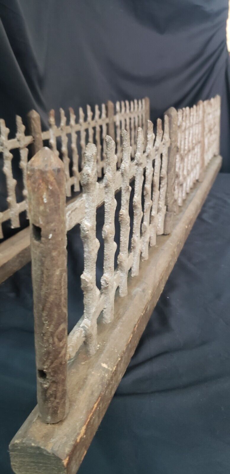 Ornate Cast Iron Miniature or Dollhouse Fence Panels 43" x 8 1/2" GS00184