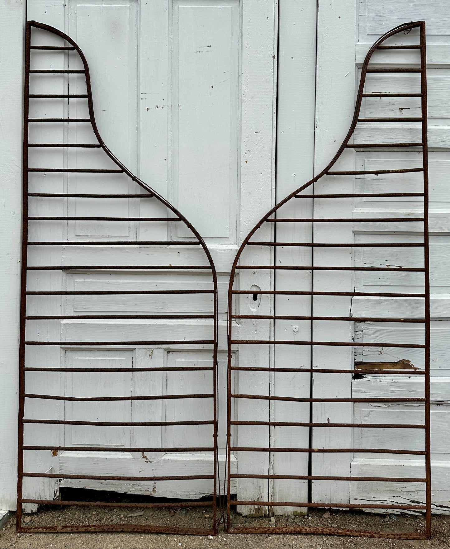 Antique Iron Arched Entry Gate Pair GA20382