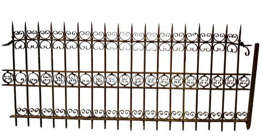 47+ Feet of Antique Wrought Iron Fencing GA20817