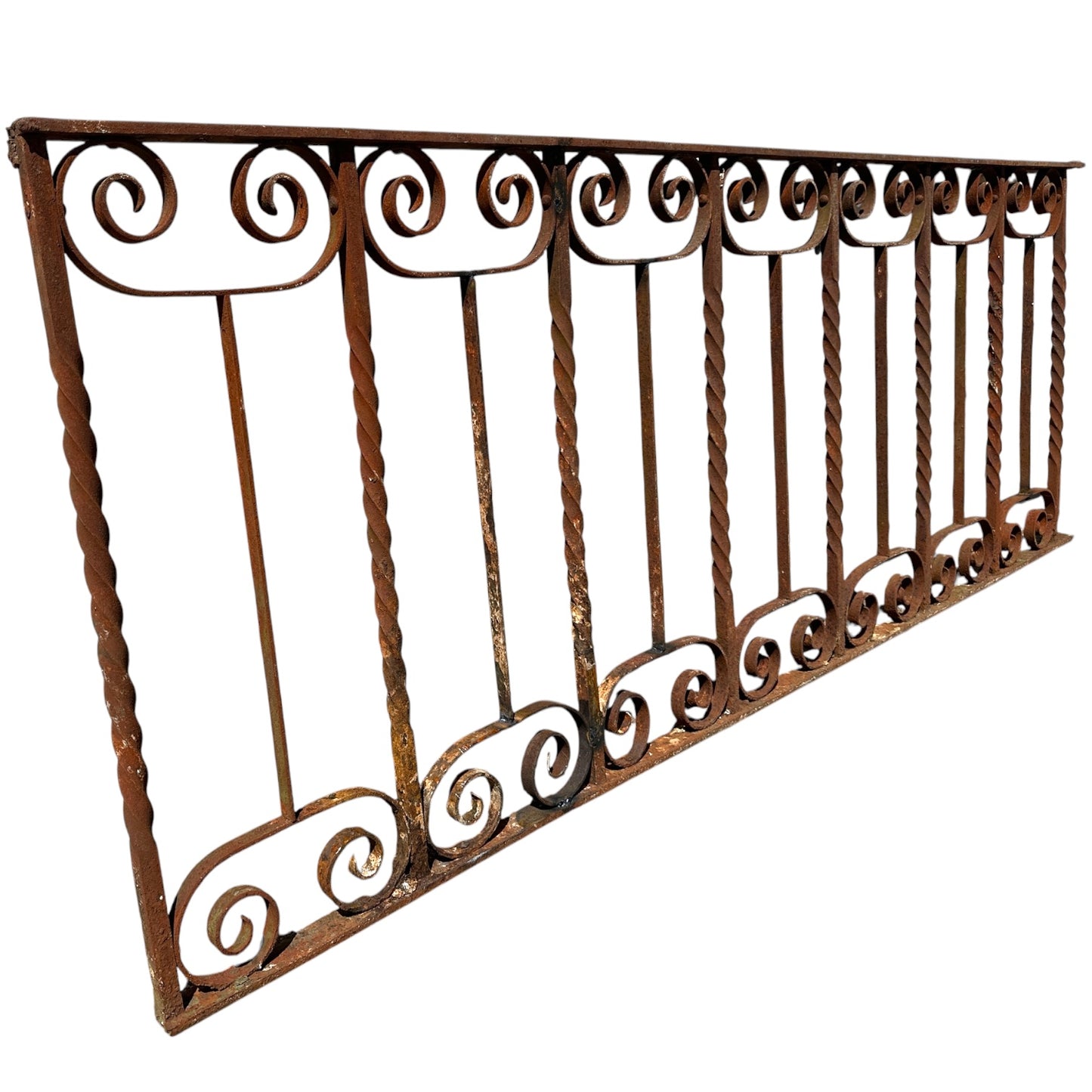 13 Ft of Antique Wrought Iron Fencing GA21020
