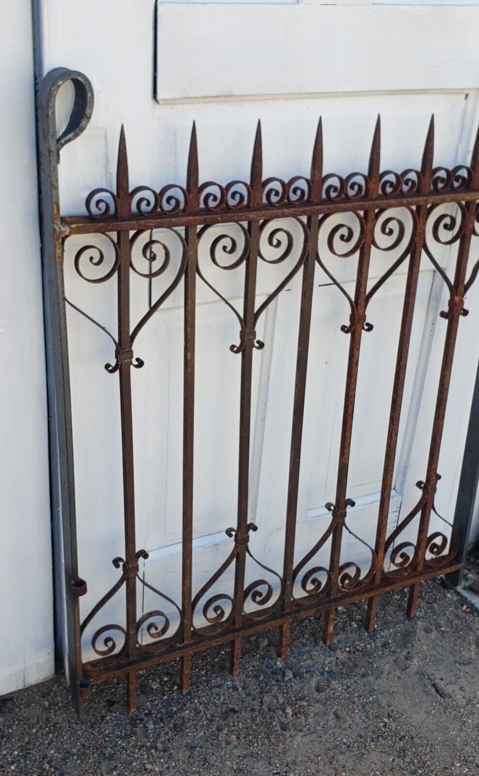 Ornate Wrought Iron Gate w/ Heart Shaped Scrolls 30 1/8" W x 39 1/4" T GS00107