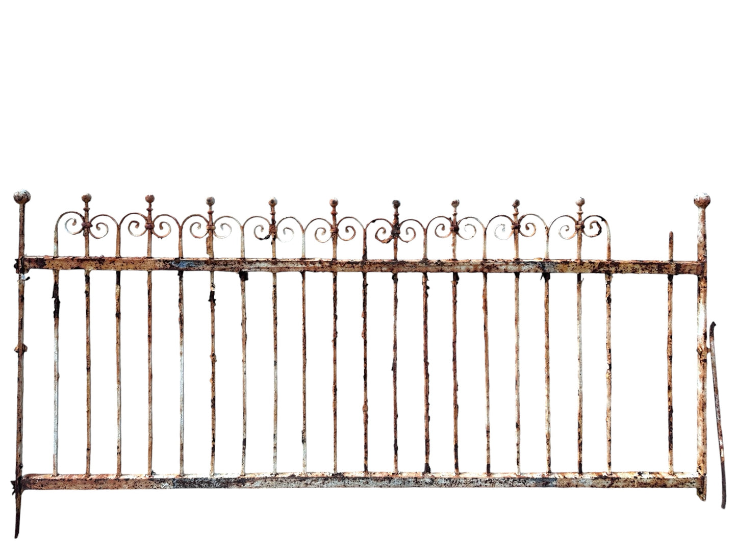 30 Ft of Antique Wrought Iron Fencing GA21033