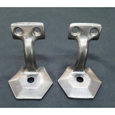 Pair of Salvaged Art Deco Handrail Bannister Brackets #GA4067