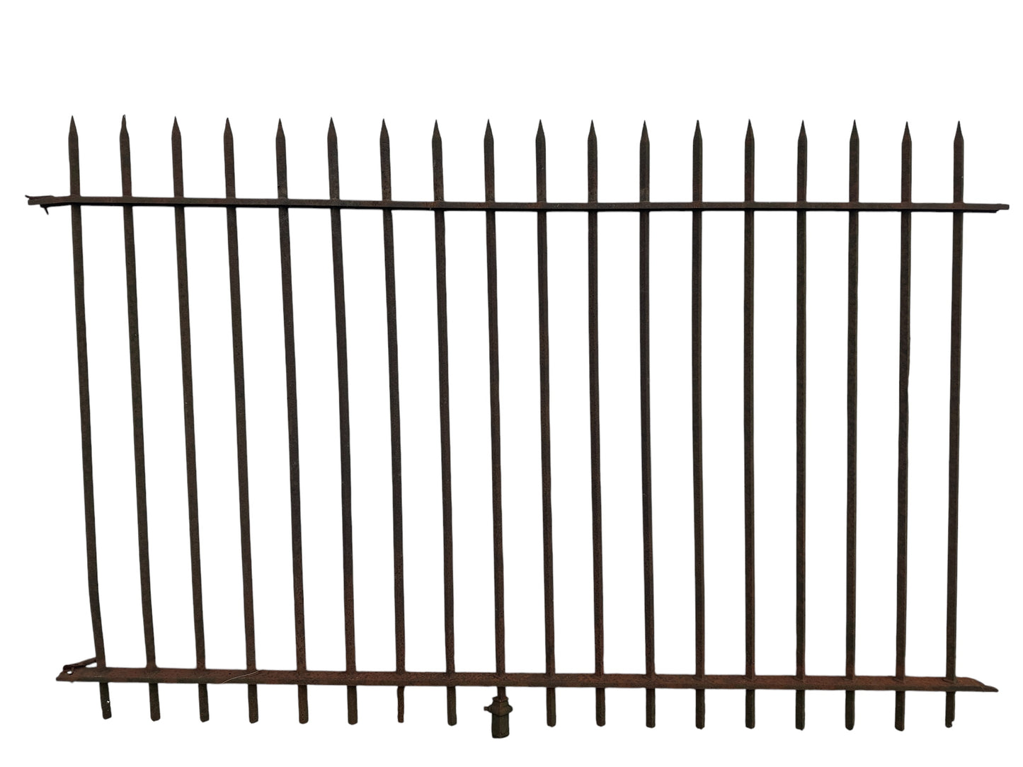 31 Ft of Antique Wrought Iron Spear Top Fencing GA20882
