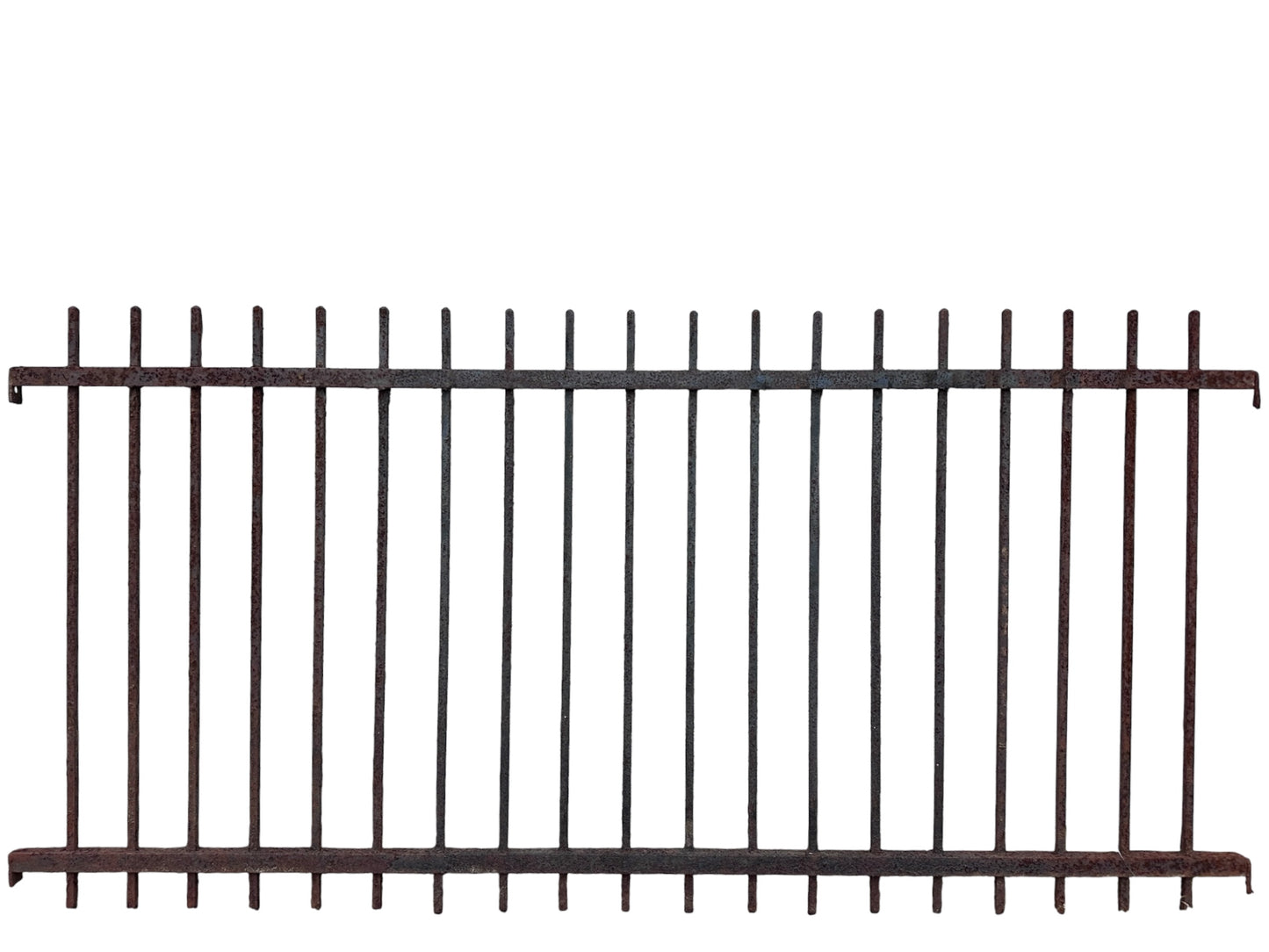 77 Ft of Antique Wrought Iron Picket Fencing GA21061