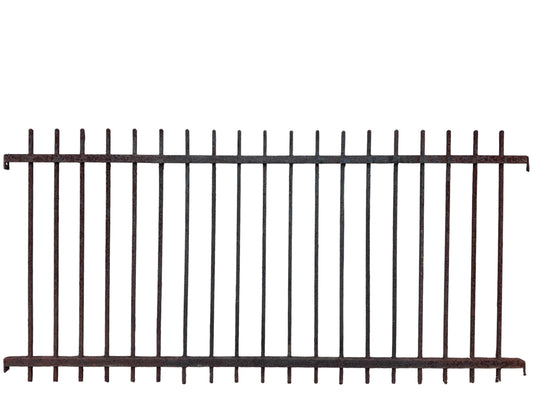 77 Ft of Antique Wrought Iron Picket Fencing GA21061
