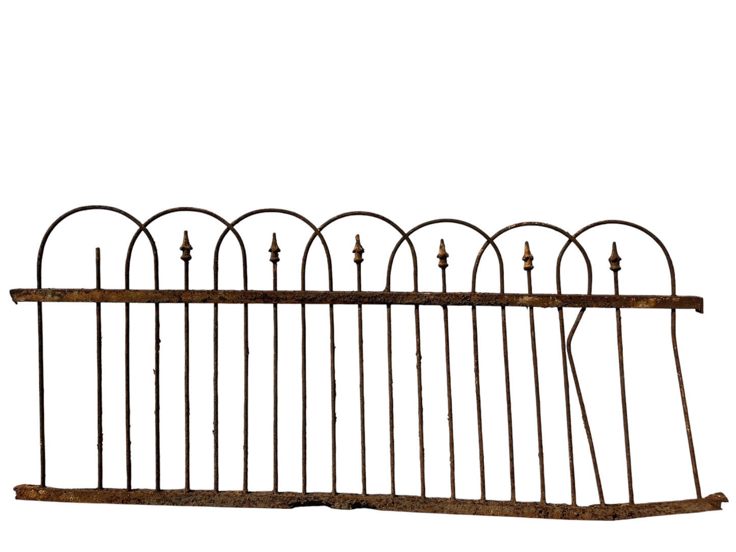 28 Feet of Antique Wrought Iron Hairpin Fencing GA20856