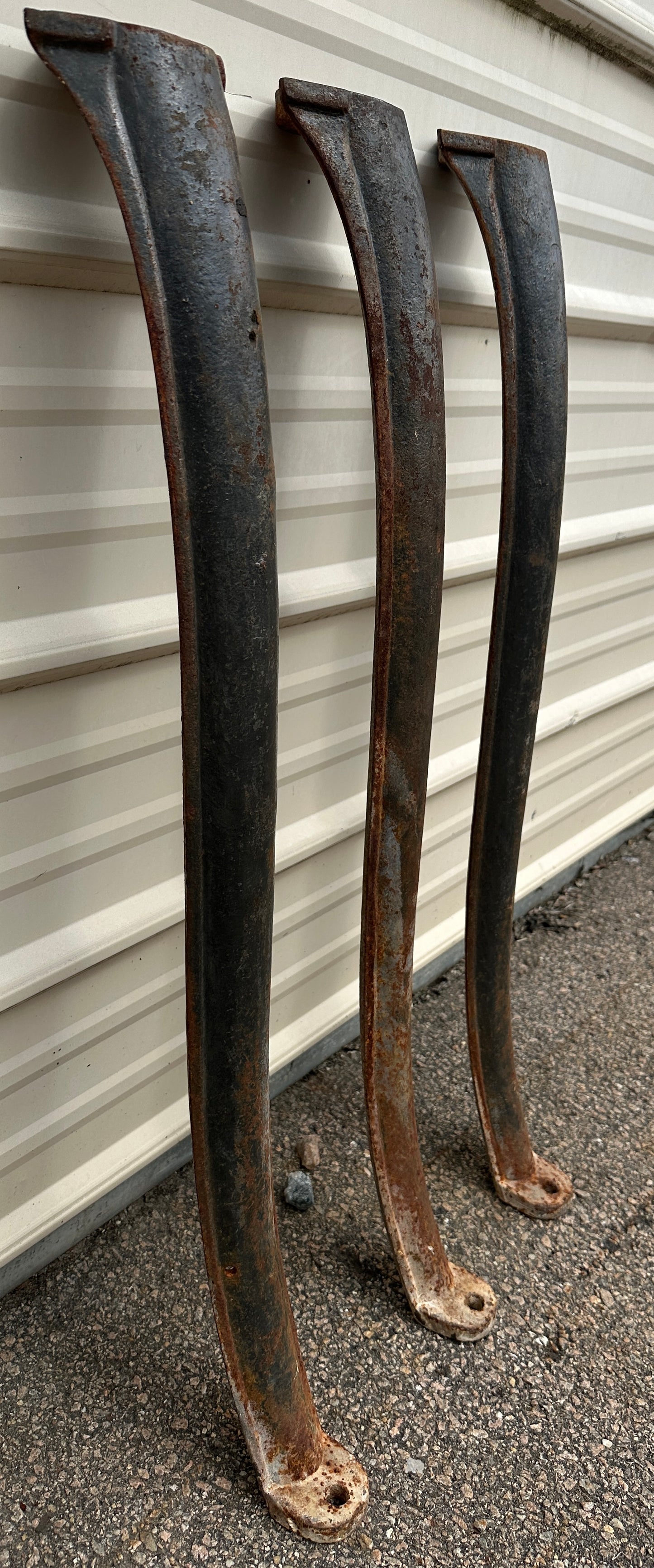 Set of 3 Antique Cast Iron Industrial Table Legs GA20378
