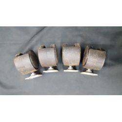 Set of 4 Steel Base Casters Wheels #GA4278