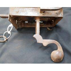 Primitive Iron Rim Lock Back Plate Key & Door Pull #GA4179