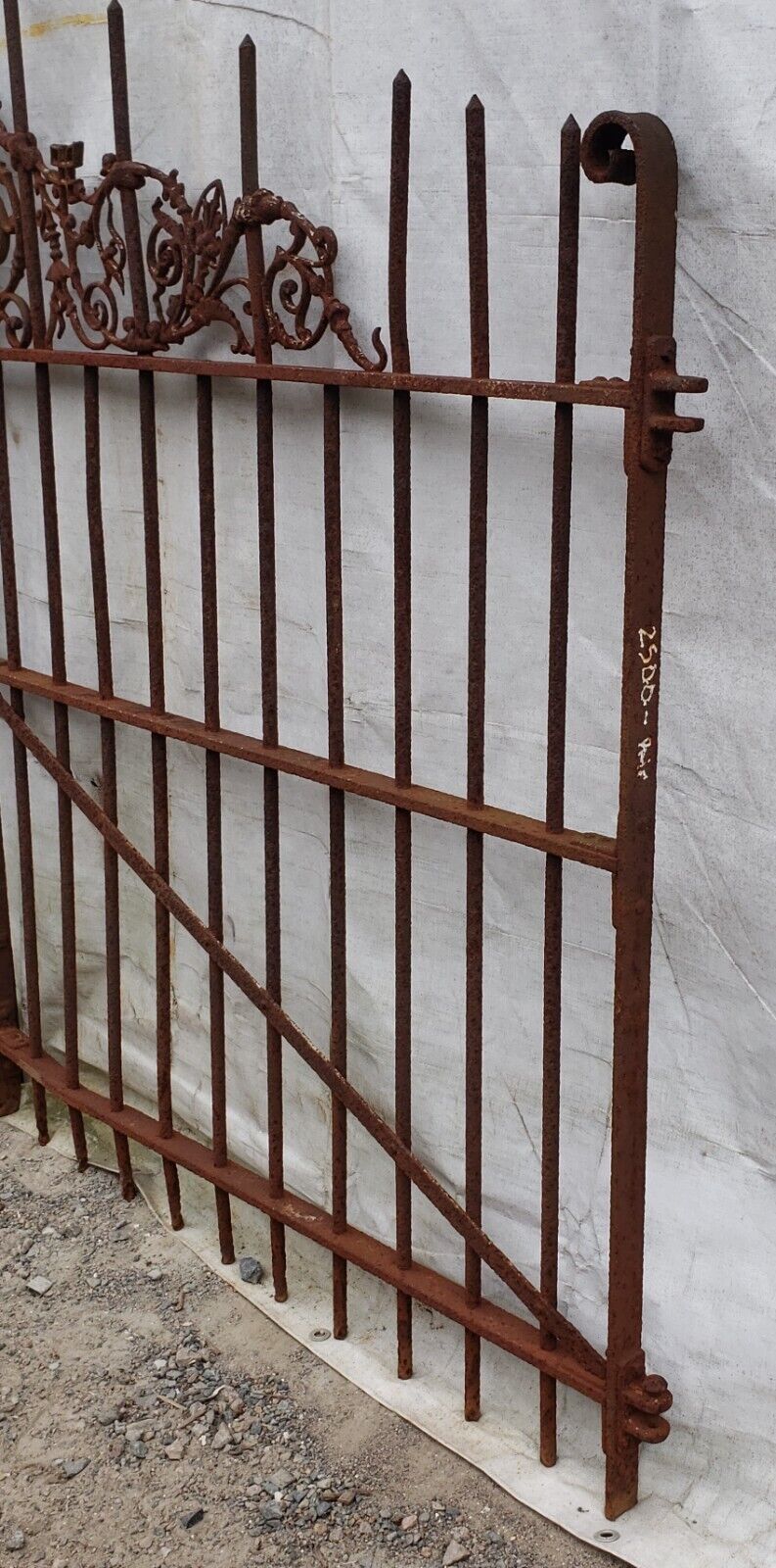 Pair of Ornate Wrought Iron Gates 44 1/2" x 58" GA9477