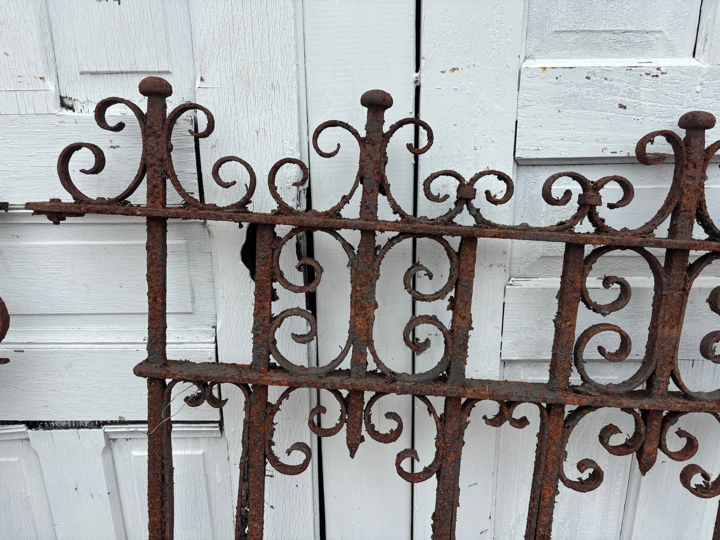 18.5 Feet of Decorative Wrought Iron Fence Panels GA21221