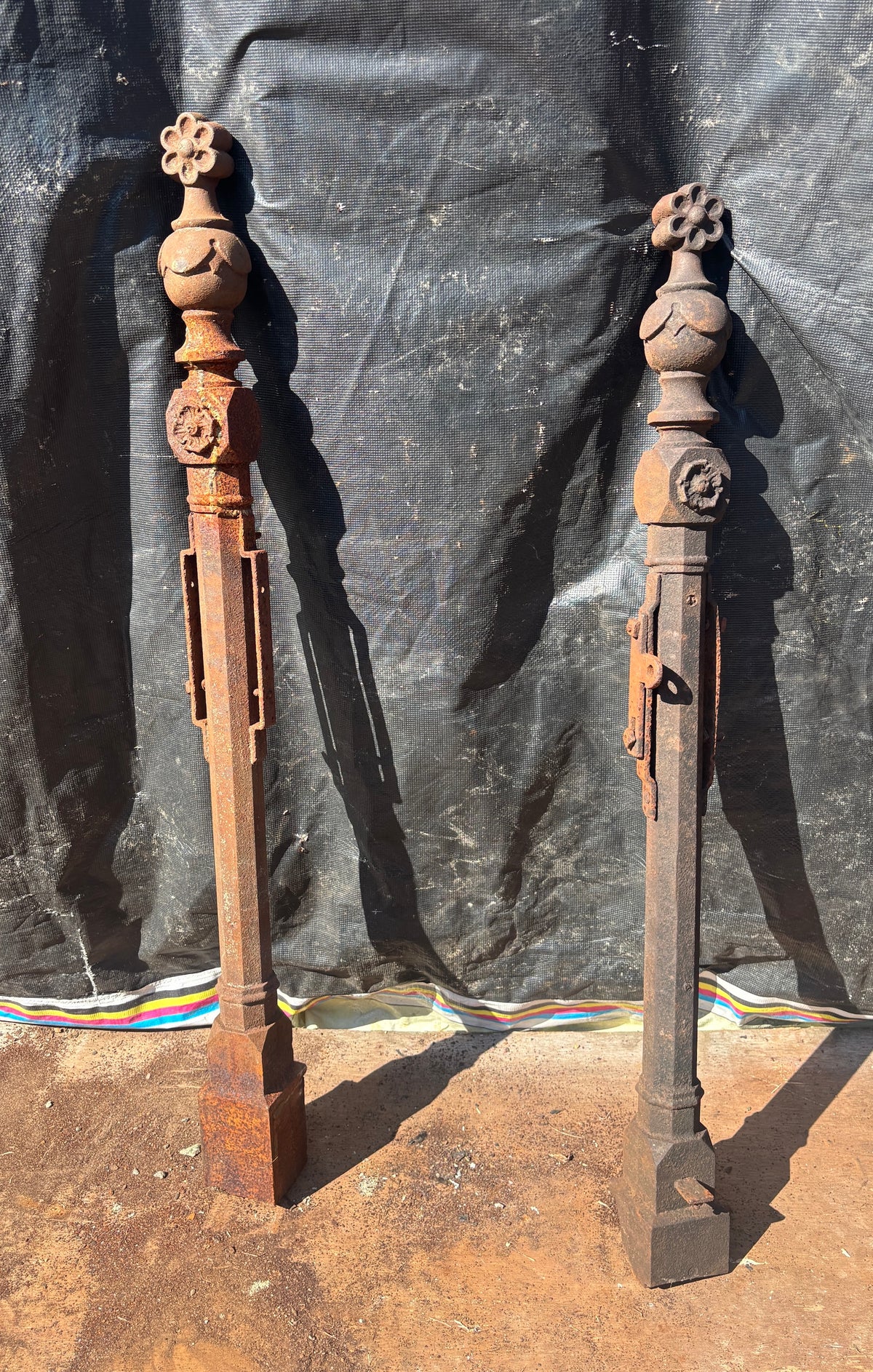 Pair of Cast Iron Newel Posts GA21617