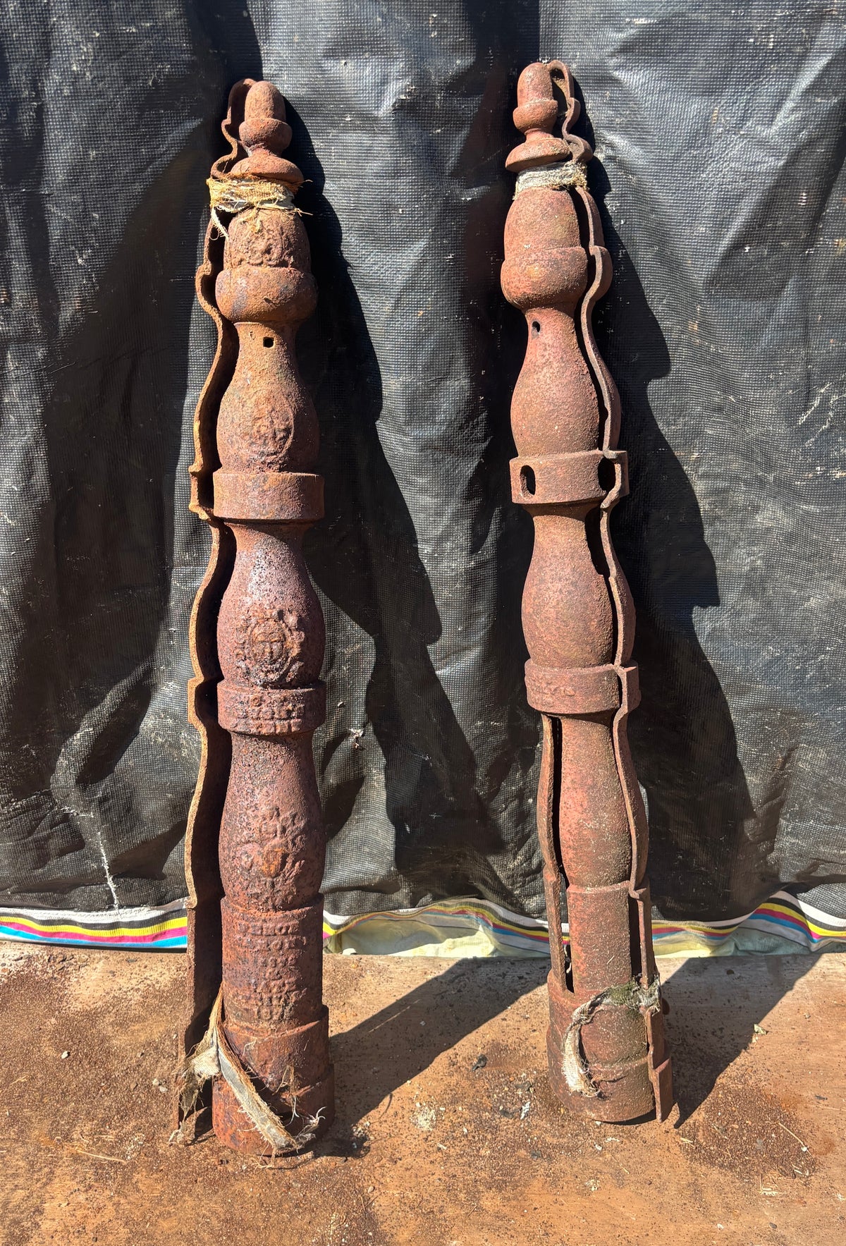Pair of Cast Iron Newel Posts GA21620