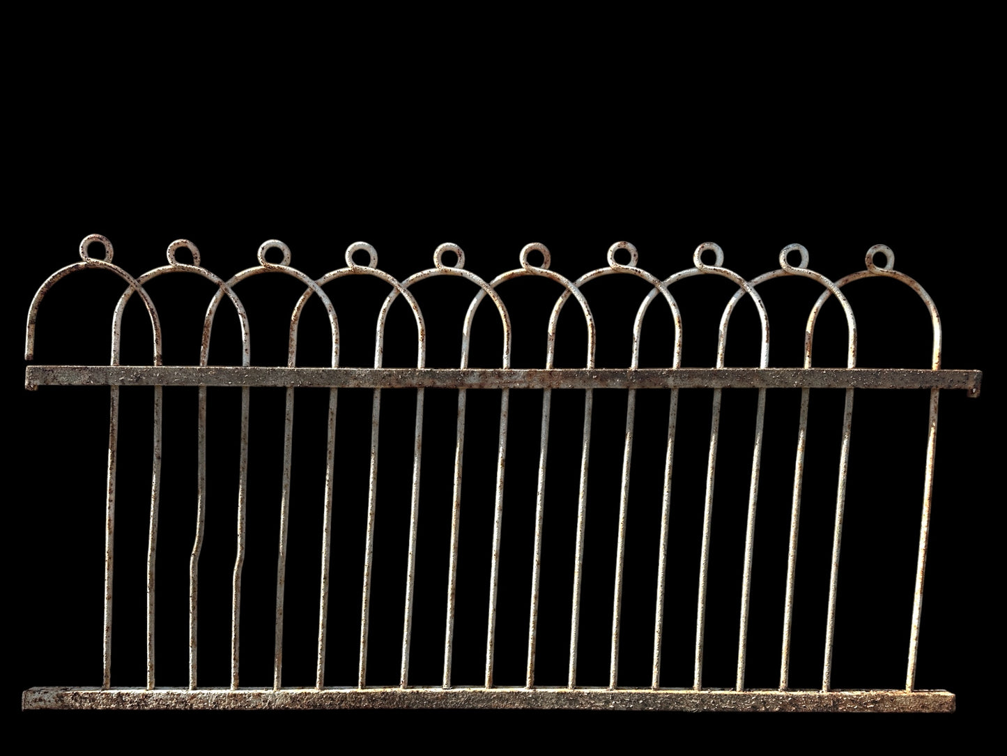 41 Ft of Antique Wrought Iron Fencing w/ Gate GA21035
