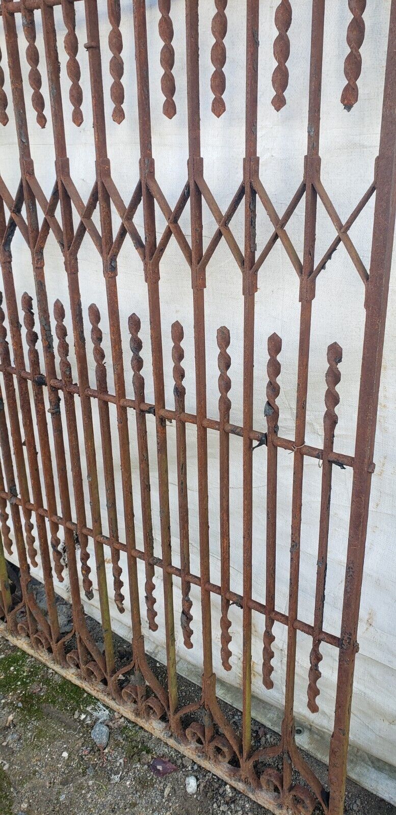 Ornate Tall Wrought Iron Gate 38 3/8" Wide by 82" Tall GA9602