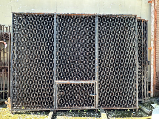 1920s Hand-Riveted Honeycomb Pattern Steel Gate Panels GA20211
