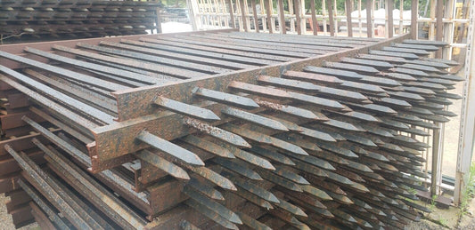 Large Lot of Reclaimed Iron Fencing from a Military School