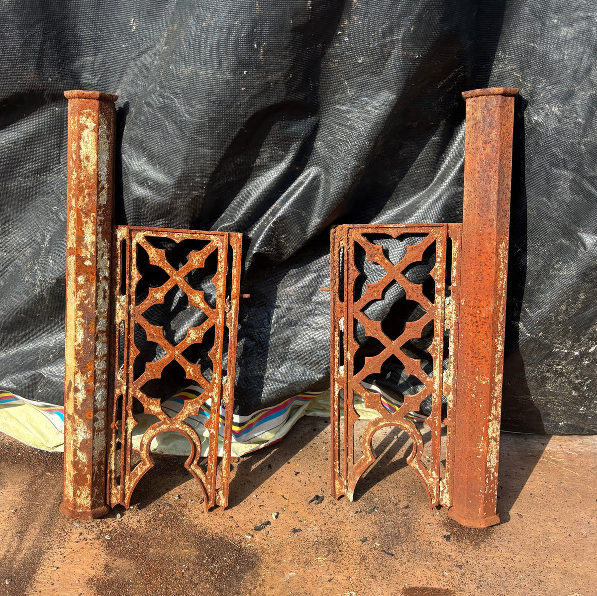 Pair of Cast Iron Newel Posts GA21614