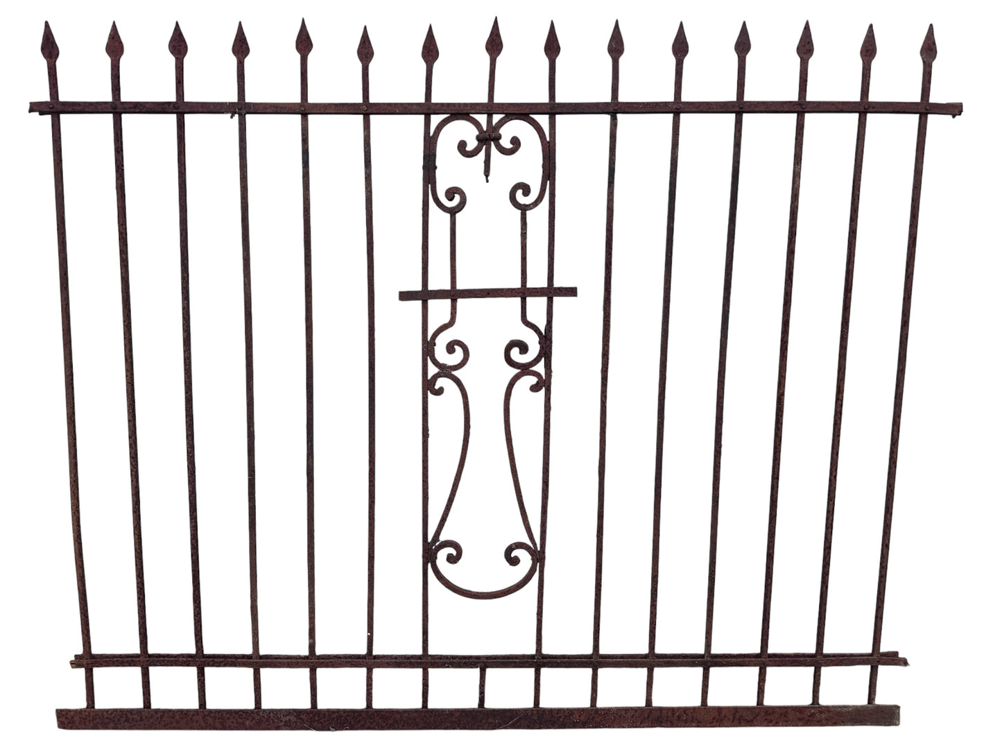 39 Ft of Antique Wrought Iron Fencing GA21049