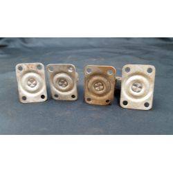 Set of 4 Small Steel & Resin Swivel Casters #GA4279