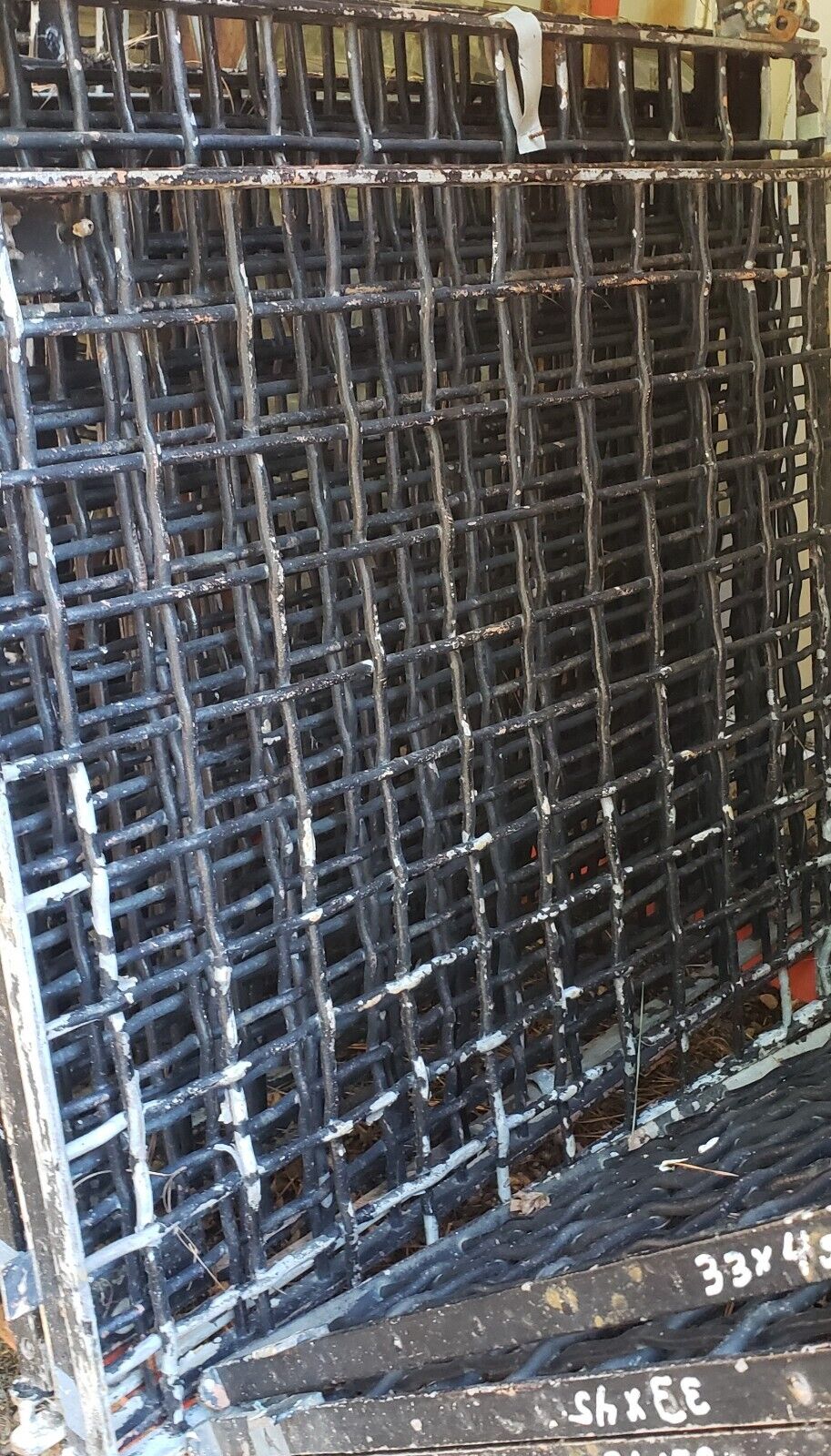Salvaged Iron Window Grates from a State Institution in Allentown PA 46" x 43"