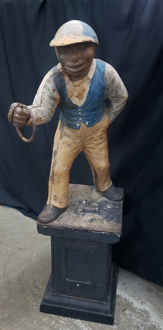 Early 1900's Cast Iron Lawn Jockey GA9833