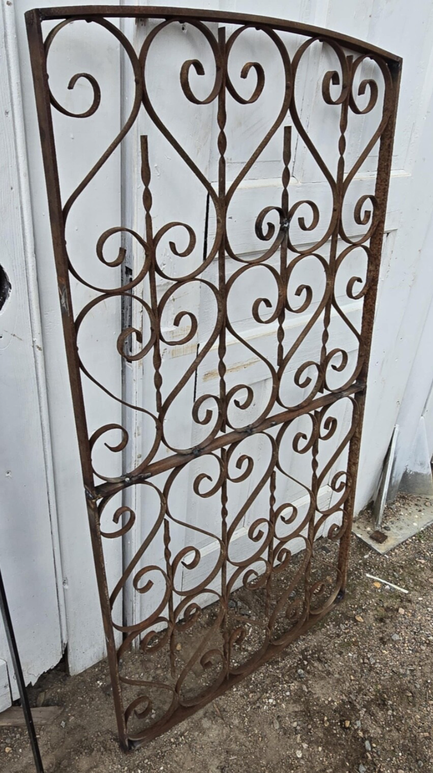 Iron Framed Garden Gate w/ Scrollwork GAM0471