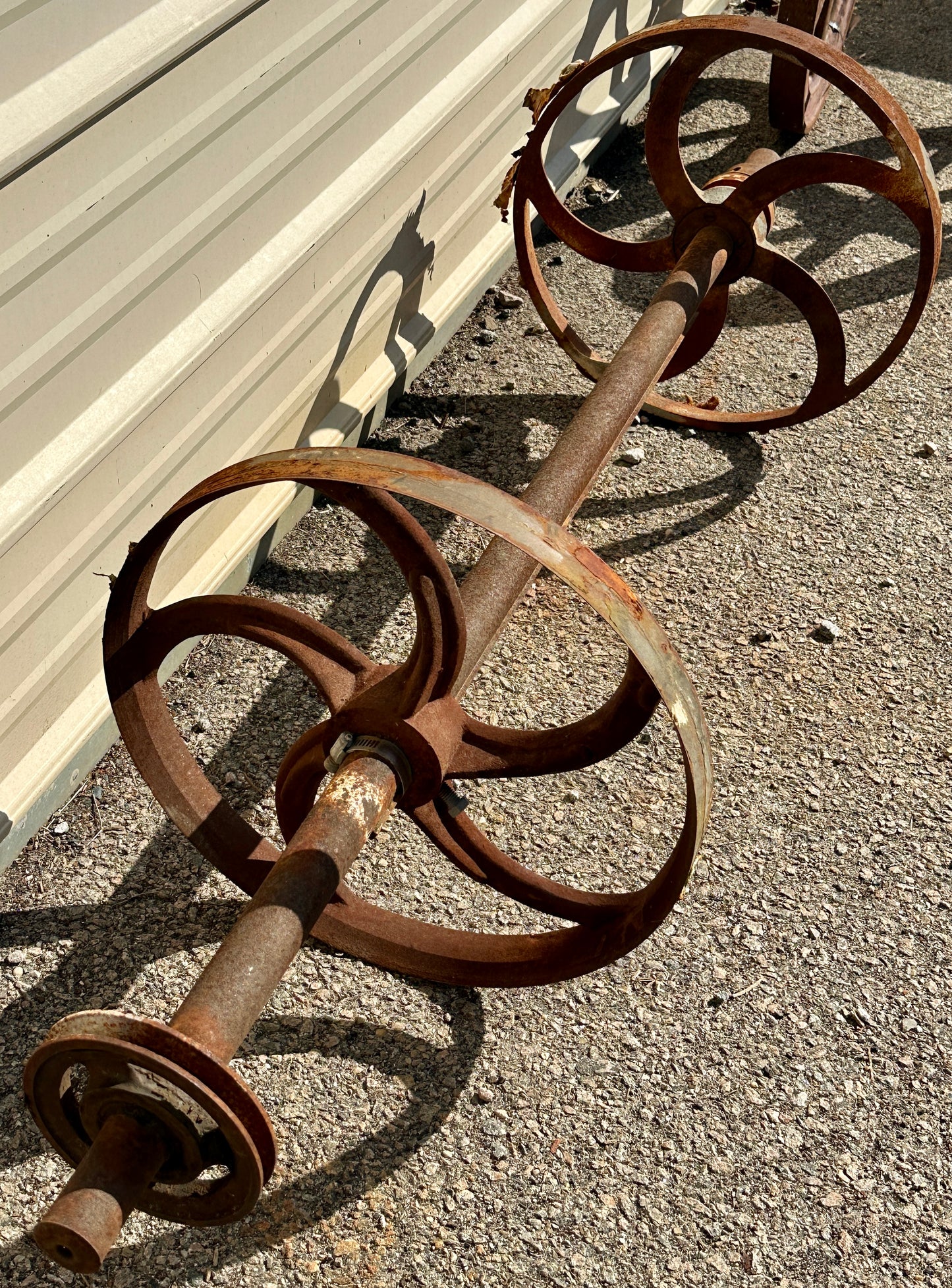 Pair of Industrial Salvage Pulley Wheels GA20915