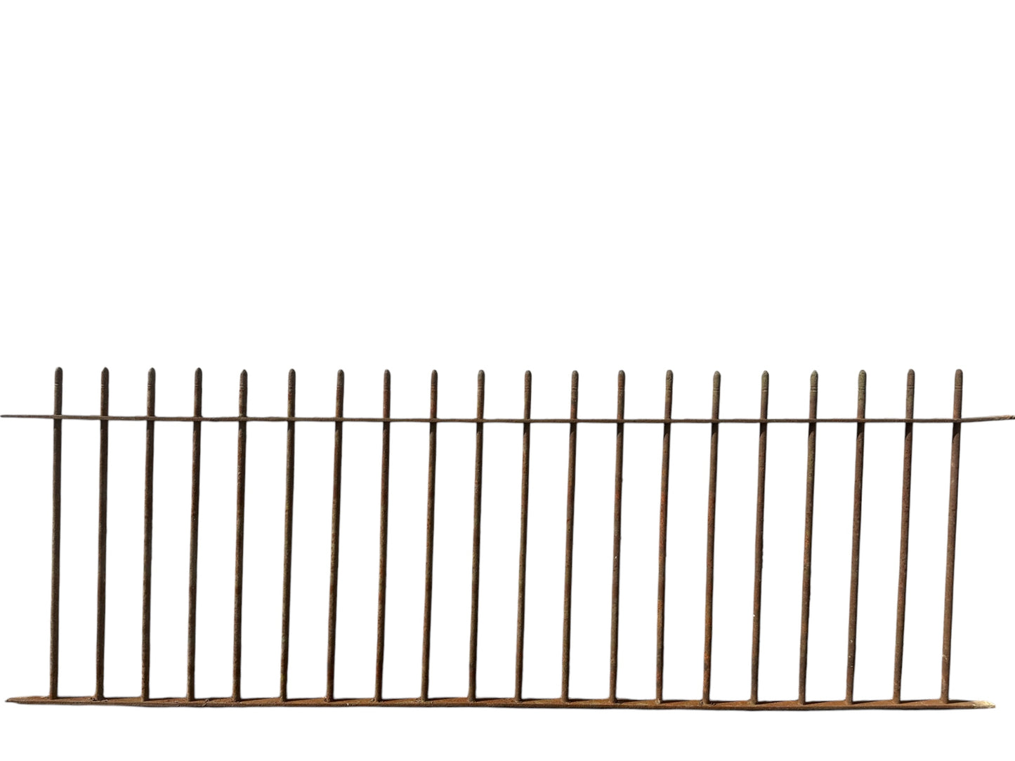 16 Ft of Antique Wrought Iron Picketed Fencing GA21003