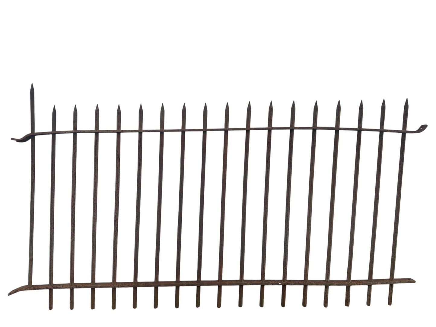 35 Ft of Antique Wrought Iron Spear Top Fencing GA20875