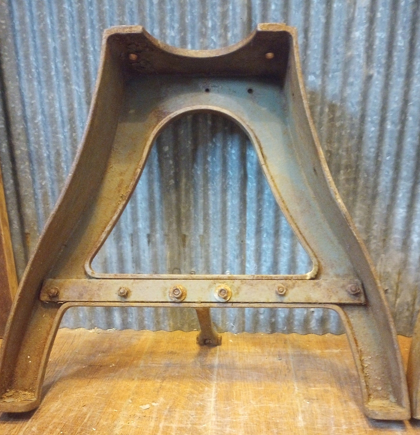 Pair of Cast Iron Machine Legs 21" Tall x 22 1/4 " Wide #GA-S070