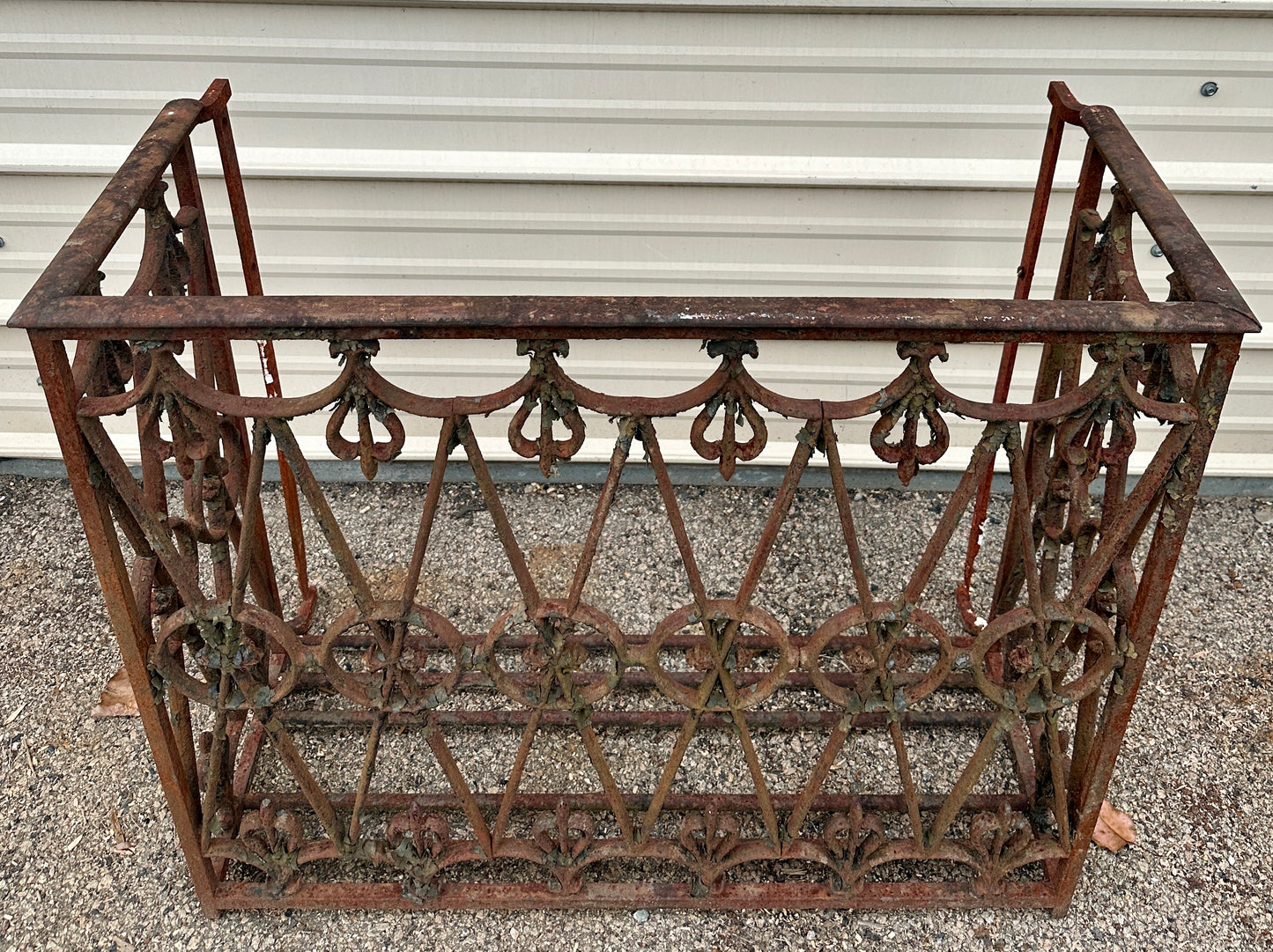 Antique Wrought Iron Three-Sided Balcony Railing GA20522