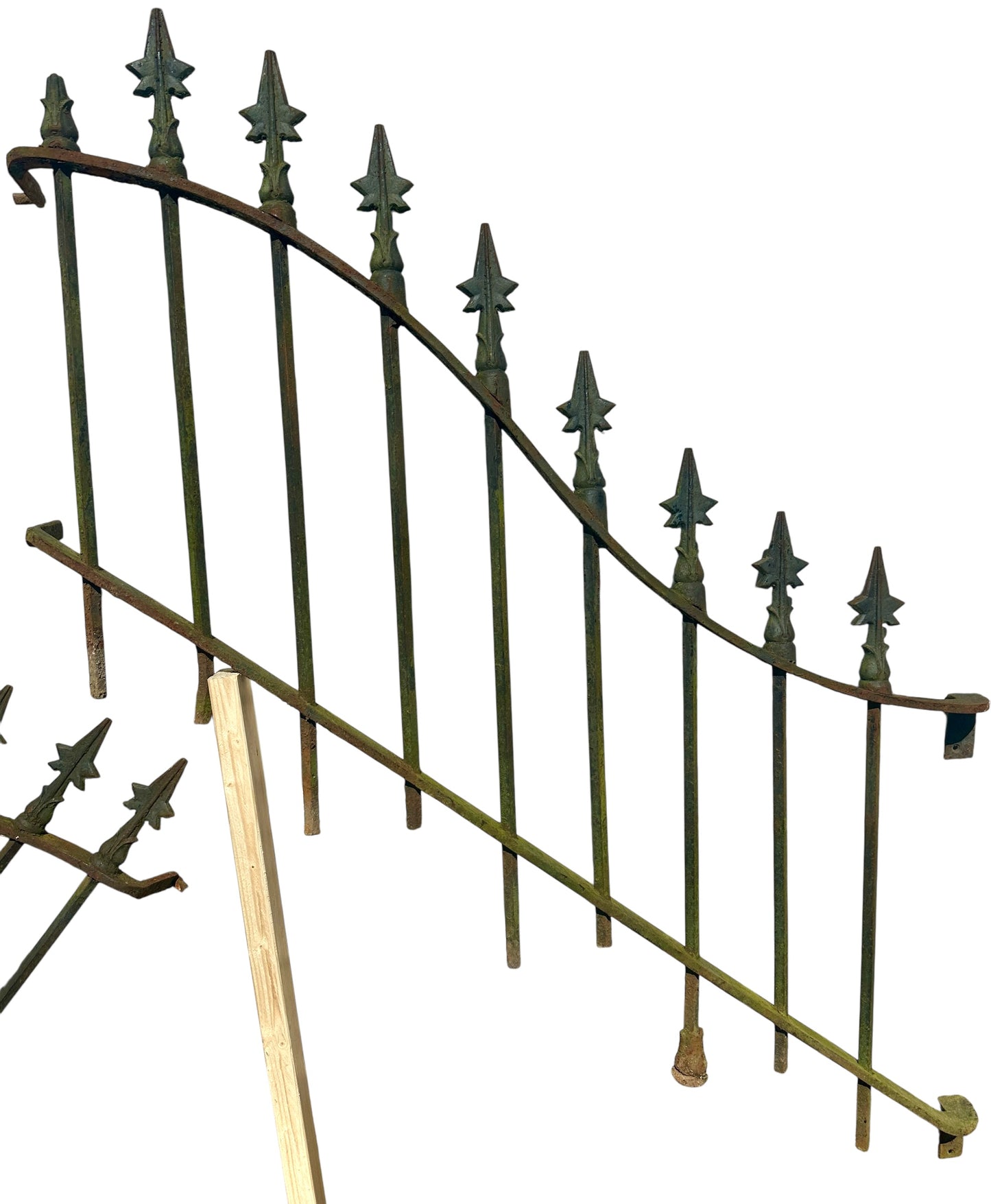 Set of Antique Wrought Iron Outdoor Stair Railing GA20804