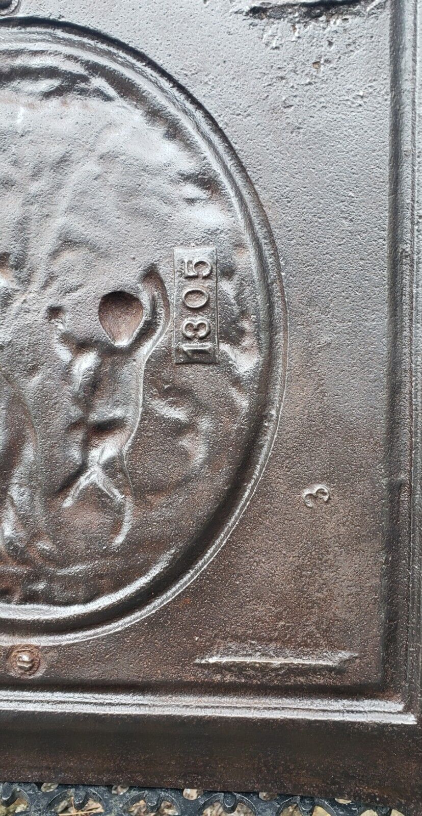 Restored Ornate Cast Iron Fireplace Summer Cover GA9794