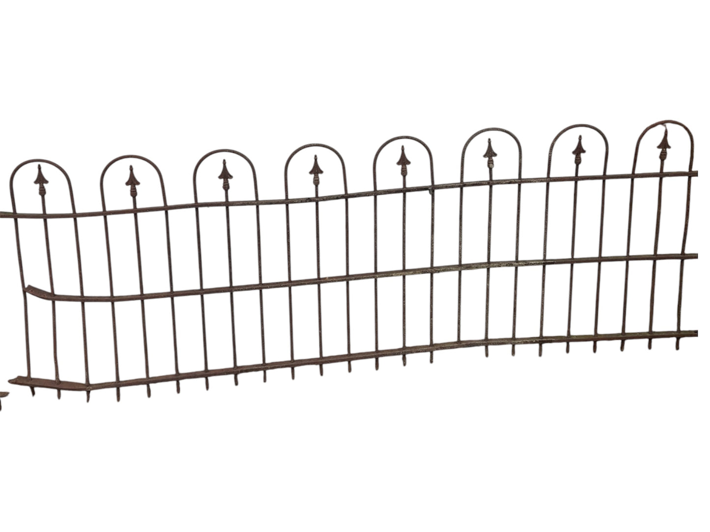 38 Ft of Antique Wrought Iron Hairpin Fencing GA21129