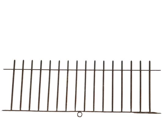 Antique Wrought Iron Picketed Fencing - 7 Ft Long x 27.75" Tall - GA21002