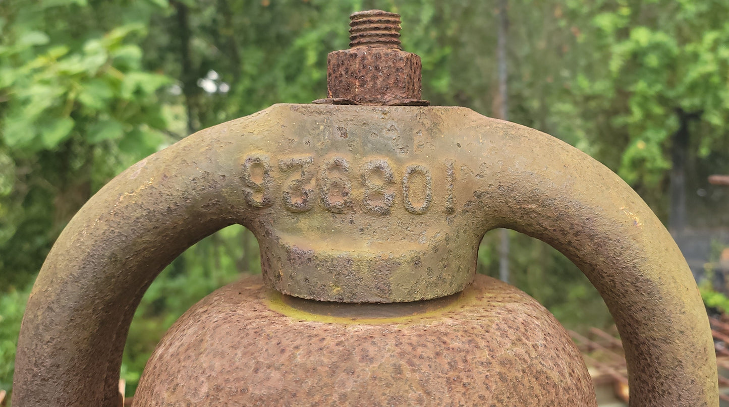 Vintage Cast Iron Bell with Clanger & Top Yoke 16" x 14" GS00697