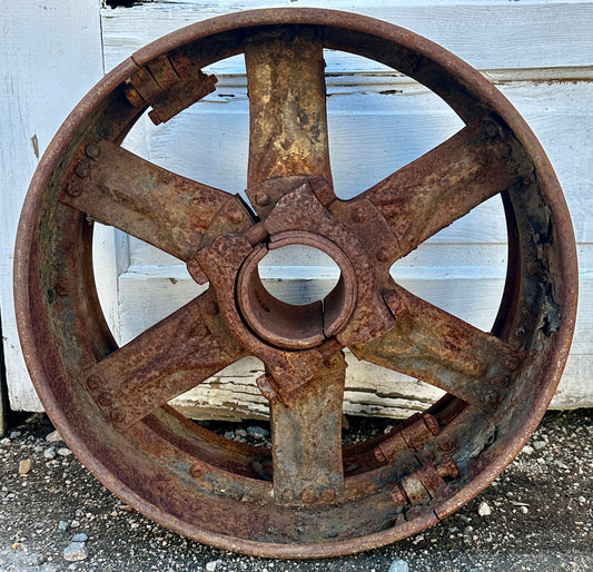 Antique Industrial Salvaged Cast Iron Wheel GA20894