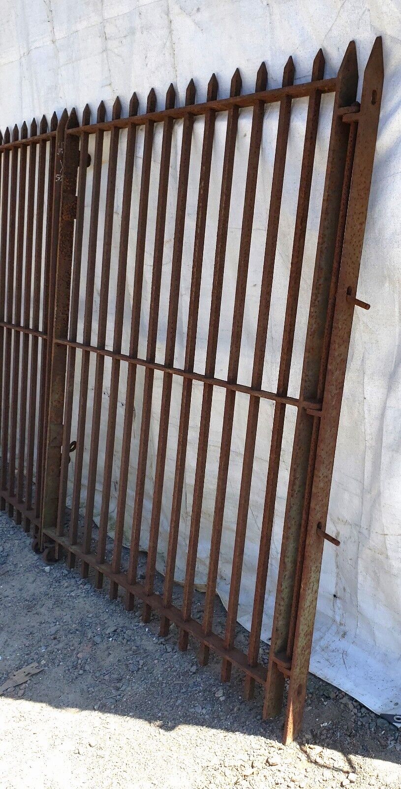 Pair of Heavy Duty Wrought Iron Gates 61" Tall x 54" Wide GA9407
