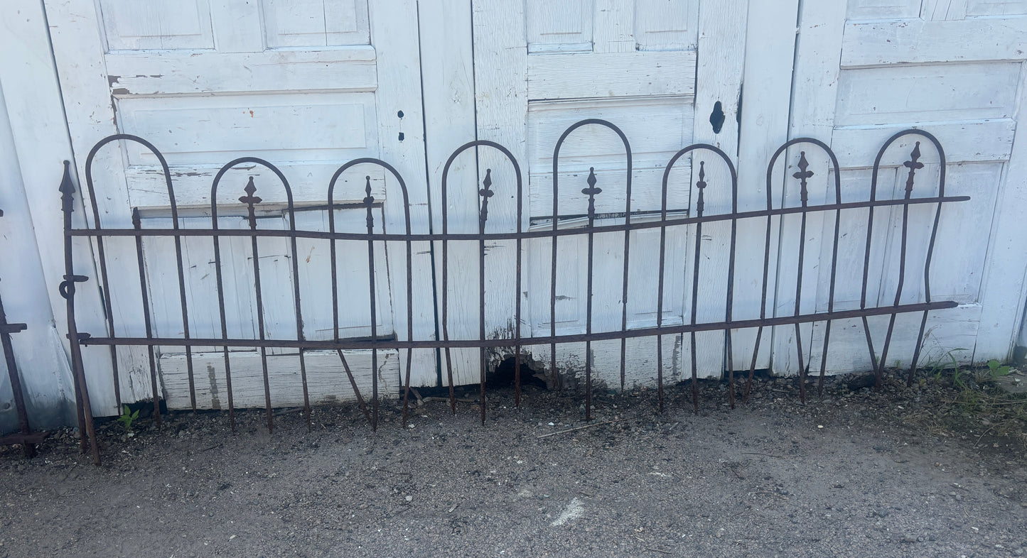 48 Feet of Wrought Iron Fence Panels GA21273