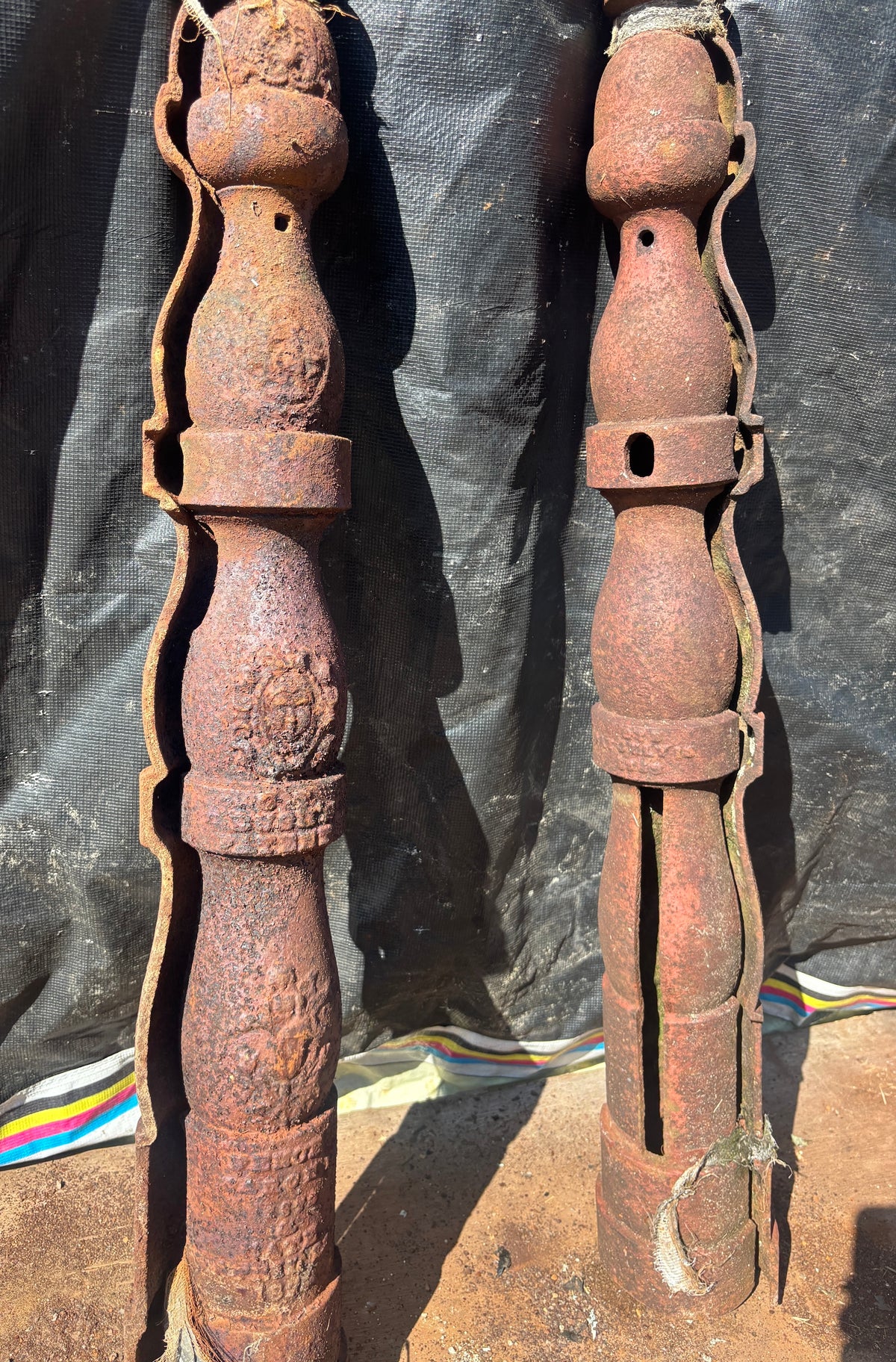 Pair of Cast Iron Newel Posts GA21620