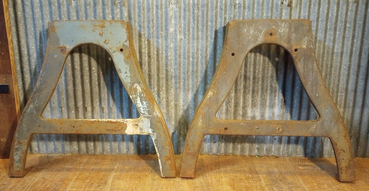 Pair of Cast Iron Machine Legs 20 3/4" Tall x 22 1/2" Wide