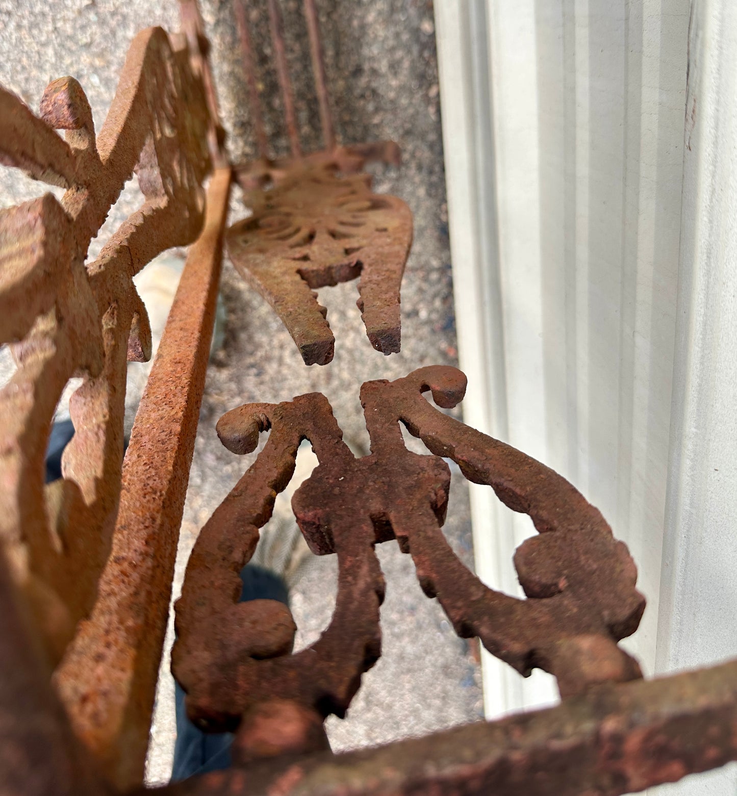 Antique Iron Three-Sided Balcony Railing GA20524