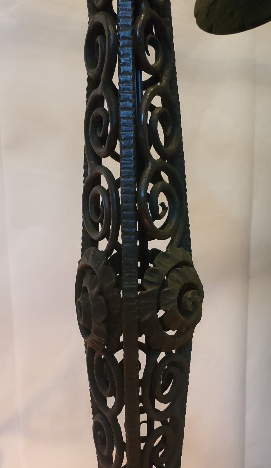 Ornate Black Wrought Iron 4 Light Chandelier 38 1/2" x 26 1/2" #GA9183