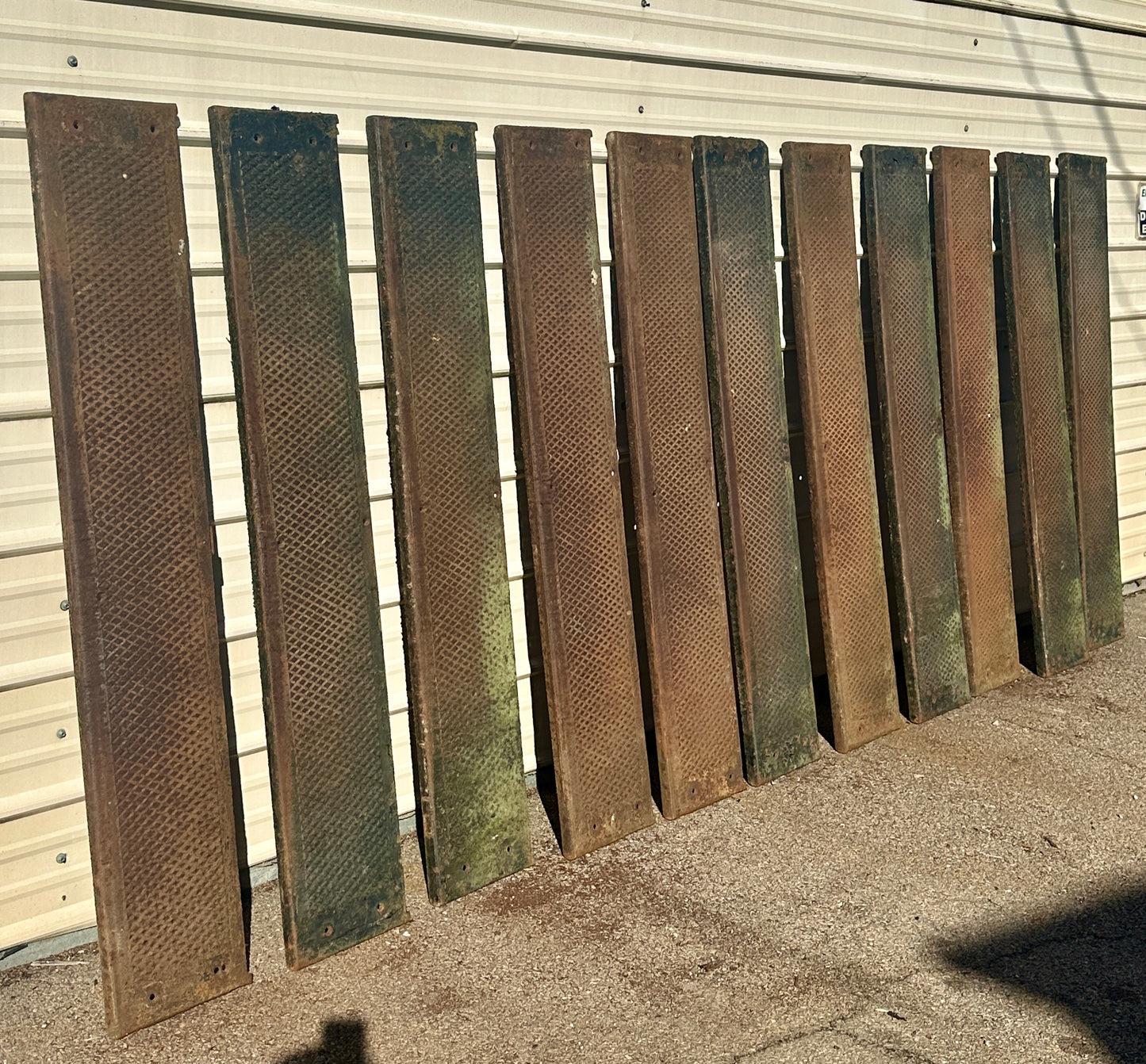 Set of 11 59" Long Cast Iron Stair Treads GA20610