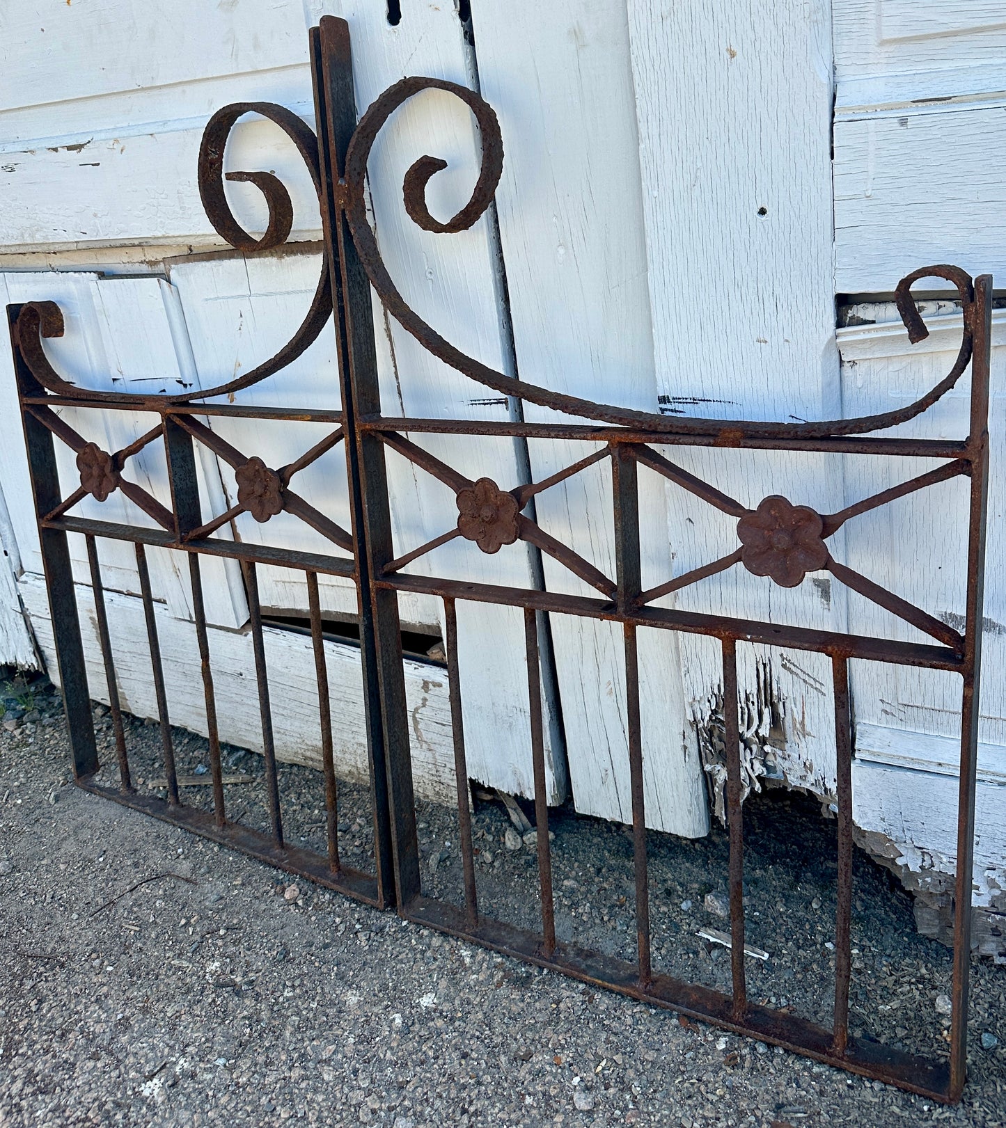 Pair of Antique Wrought Iron Garden Entrance Gates GA21017